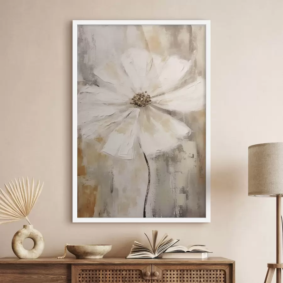 Fototapete Trend zur weißen Blume f42640