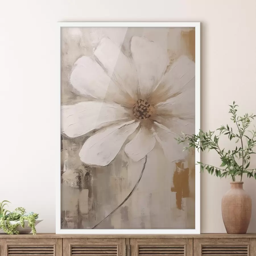 Fototapete Große weiße Blume f42641