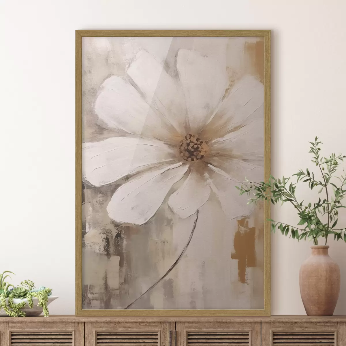 Poster Große weiße Blume f42641