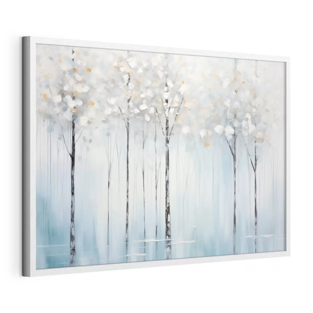 Poster Bäume blauer Stille f42731