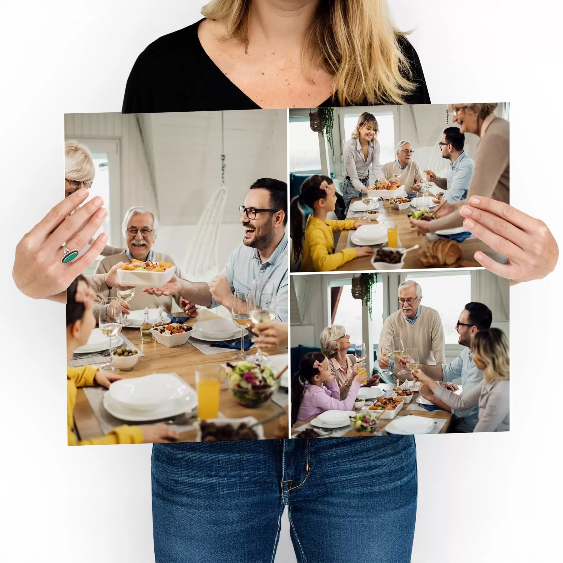 Fototapete Collage auf Leinwand als Jubiläumsgeschenk s42801