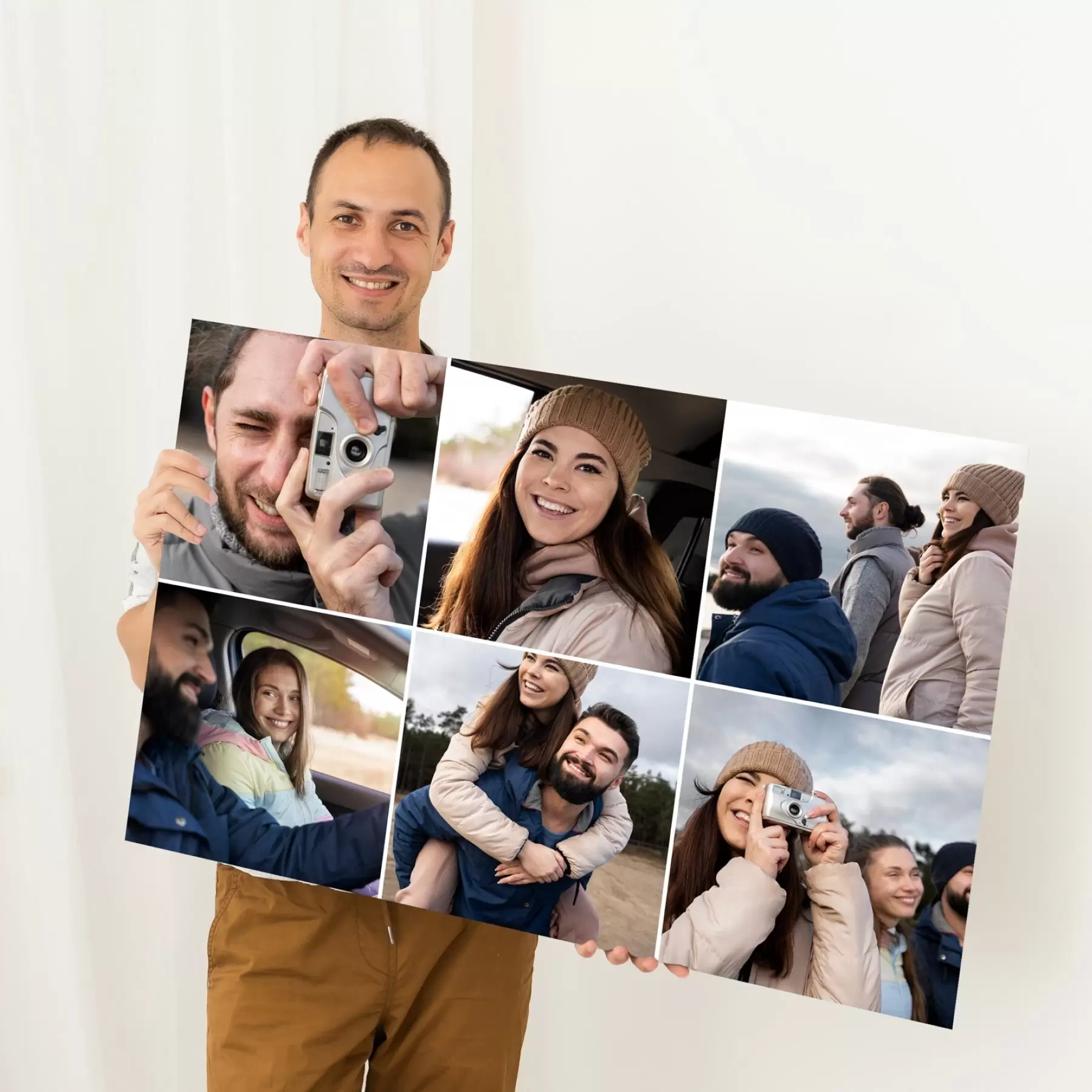 Fototapete Leinwand Collage eines verliebten Paares s42804