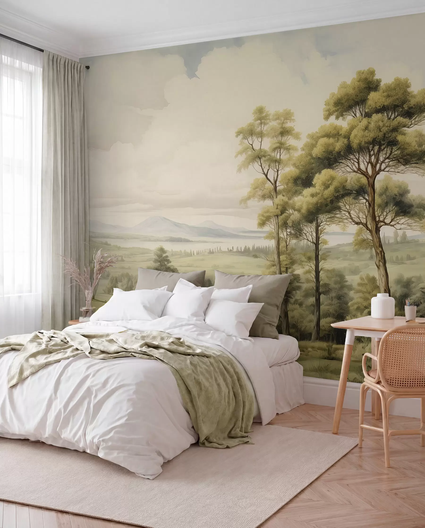 Fototapete Moderne Aquarelllandschaft w02978
