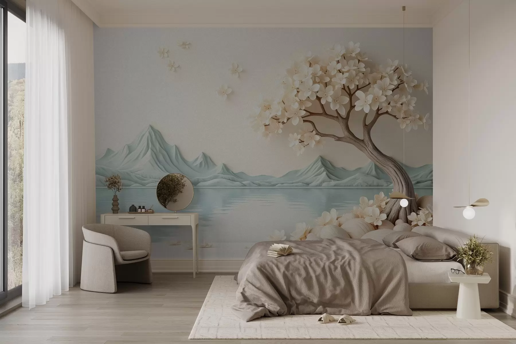 Fototapete Gemalter Baum w02991