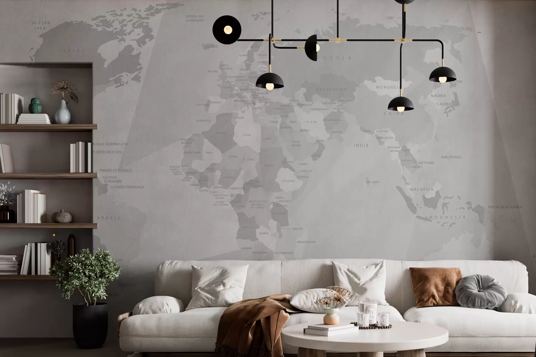 Fototapete Weltkarte und Geometrie w03006v1