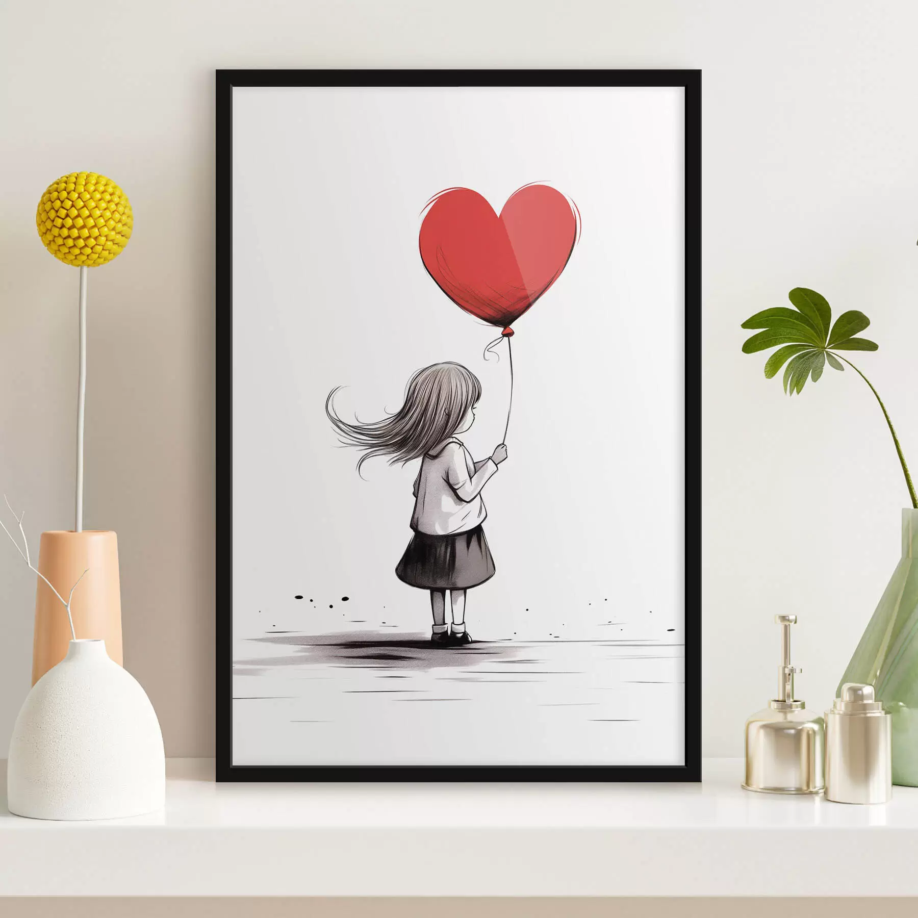Fototapete Mädchen mit Luftballon f42872
