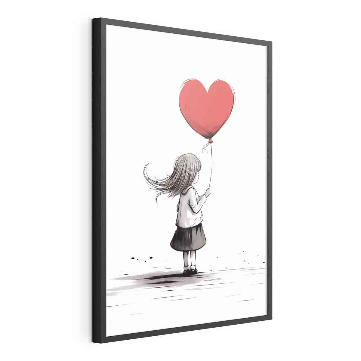 Poster Mädchen mit Luftballon f42872