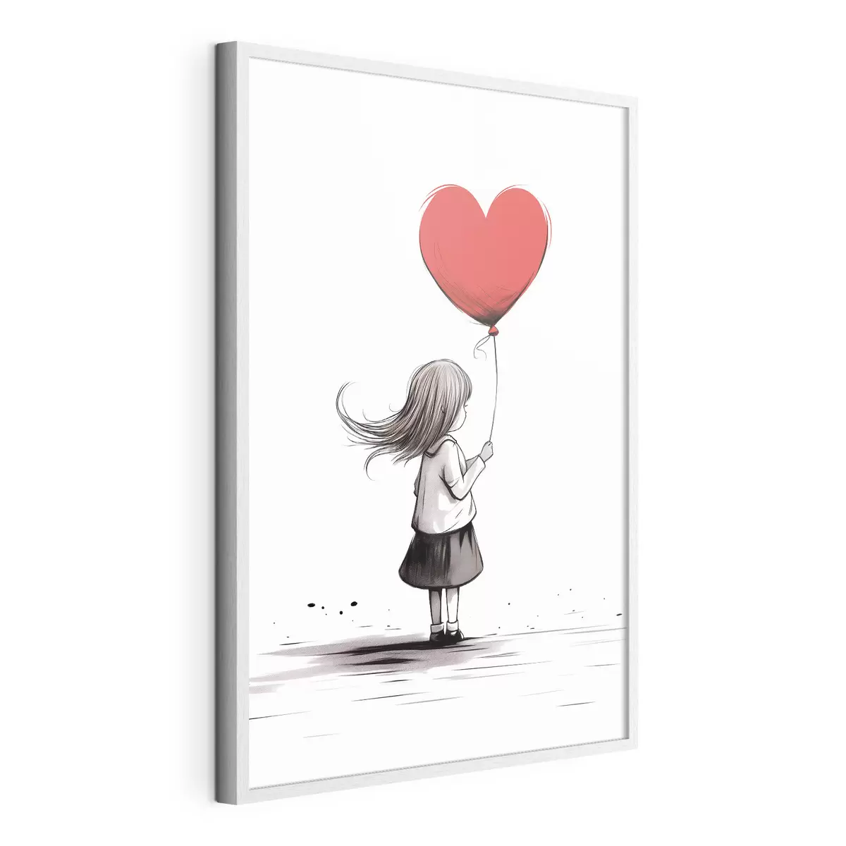 Poster Mädchen mit Luftballon f42872