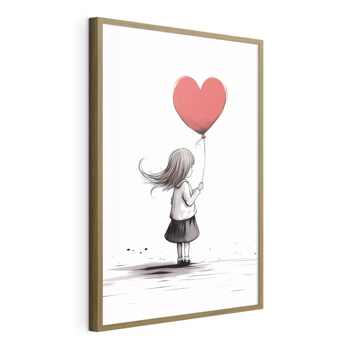 Poster Mädchen mit Luftballon f42872