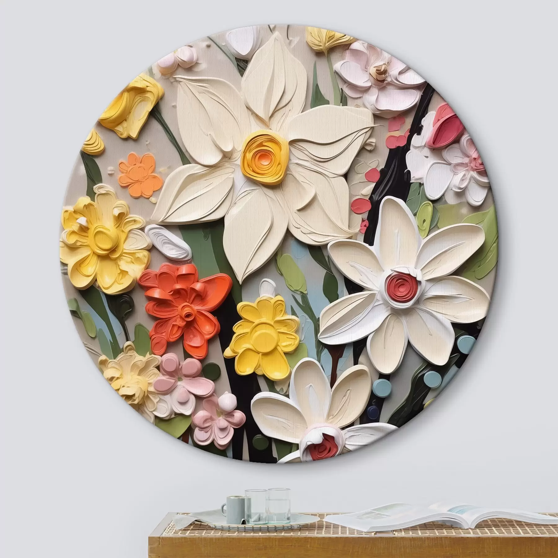 Fototapete Blumen Nachahmung von Strichen r42845
