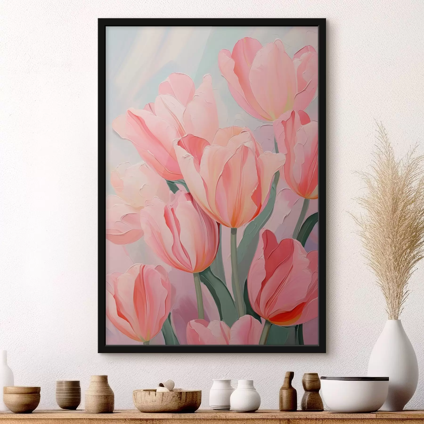 Fototapete Tulpen Nachahmung Malerei f42841