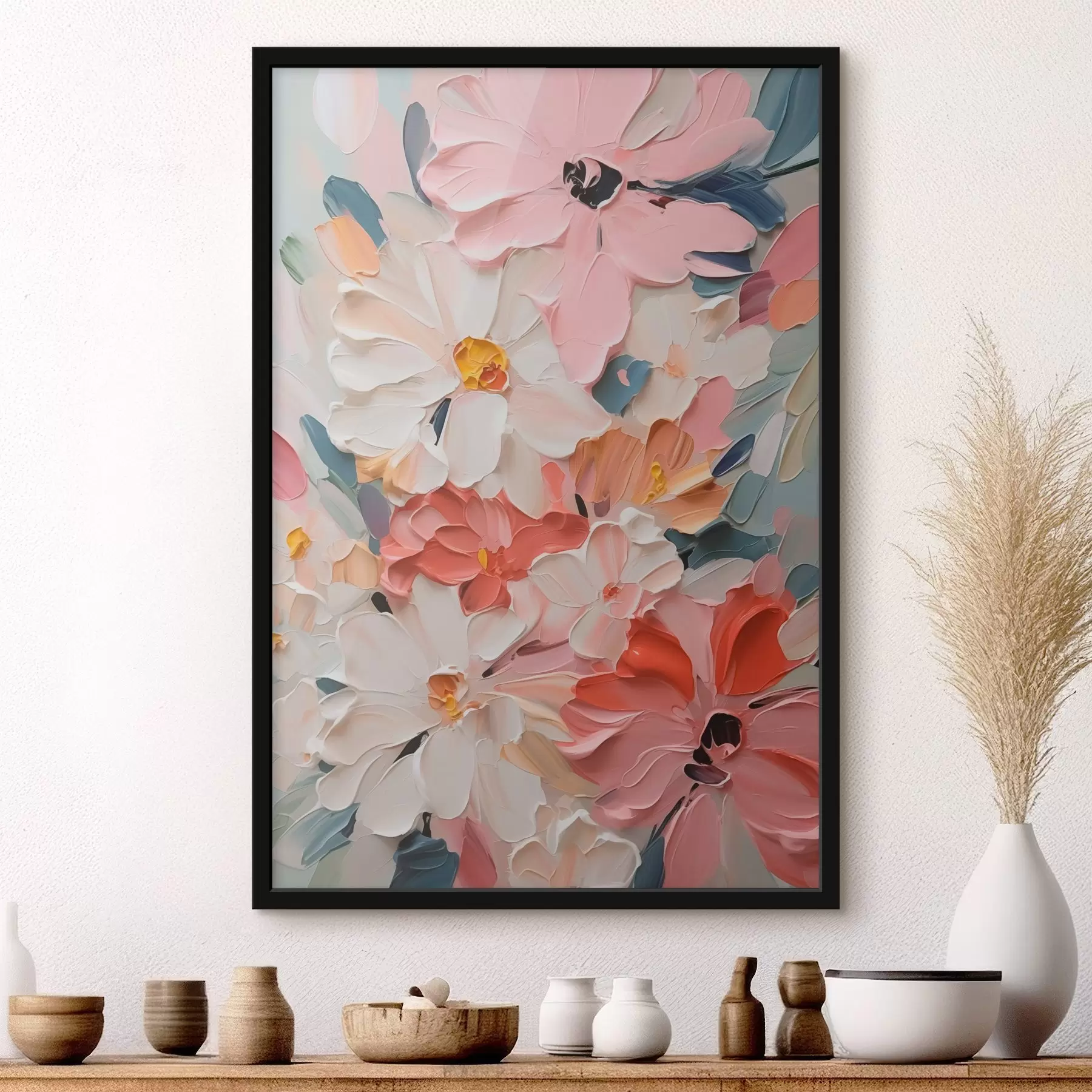 Fototapete Blumen abstrakte Nachahmung Malerei f42843