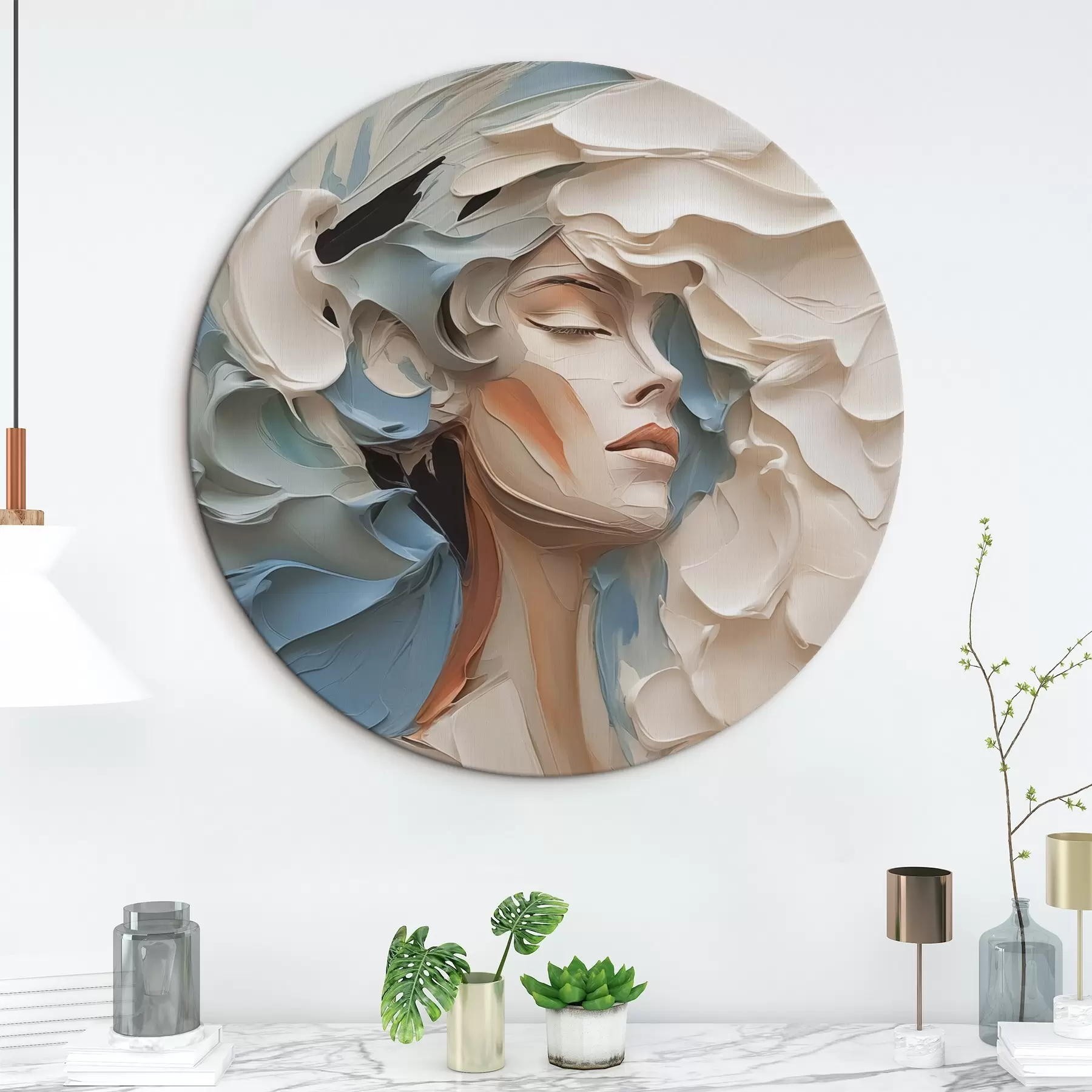 Fototapete Porträt eines Mädchens abstrakte Nachahmung der Malerei r42904