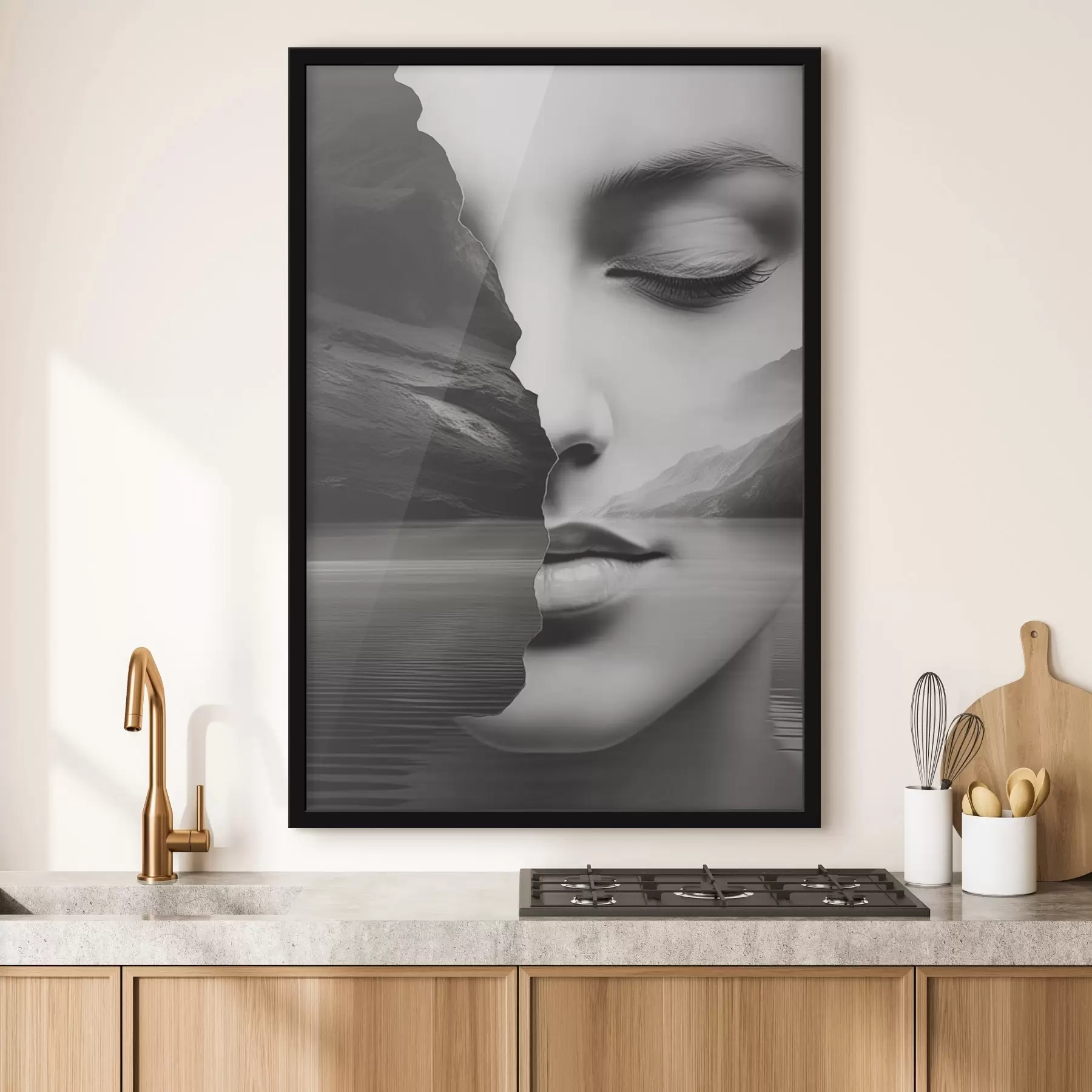 Fototapete Schwarzer und weißer Surrealismus f42953