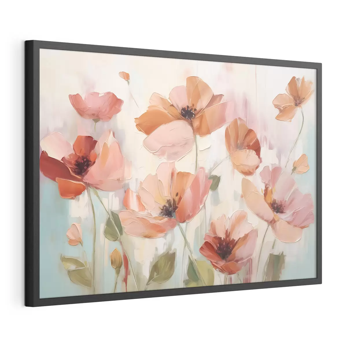 Poster Abstrakte Mohnblumen Nachahmung Malerei f42956