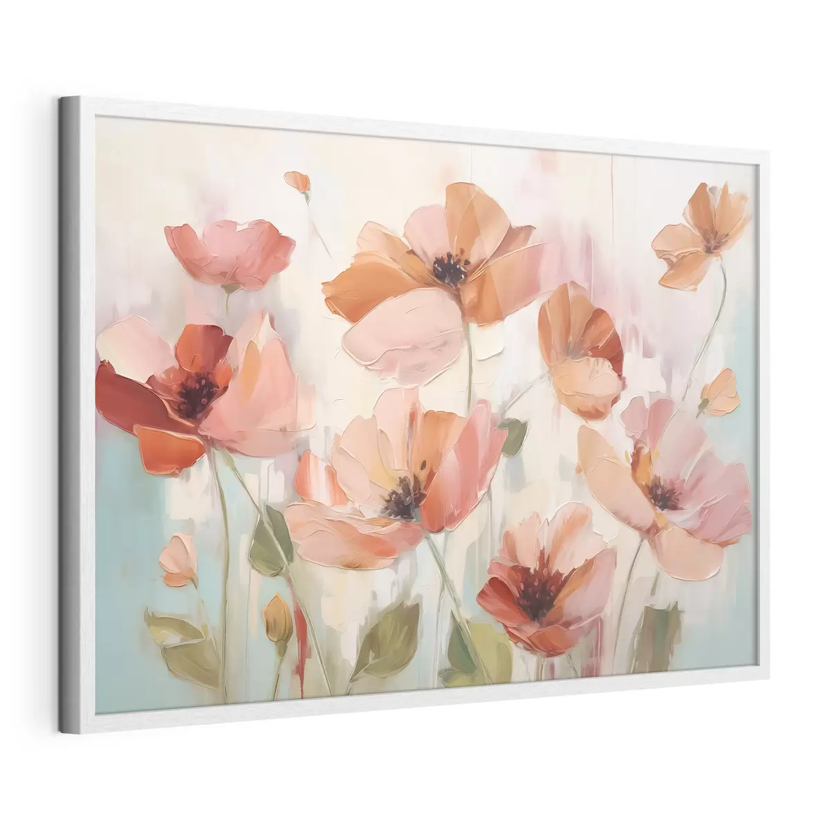 Poster Abstrakte Mohnblumen Nachahmung Malerei f42956