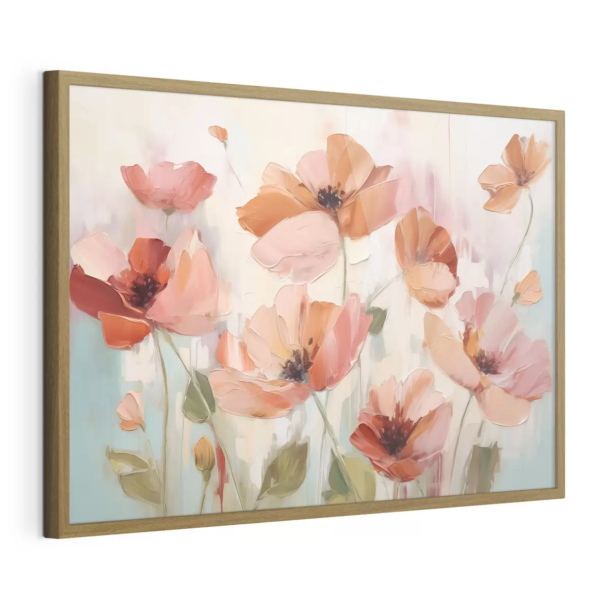 Poster Abstrakte Mohnblumen Nachahmung Malerei f42956