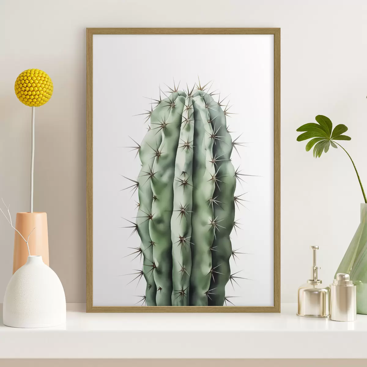 Poster Kaktusimitation Aquarell f42961