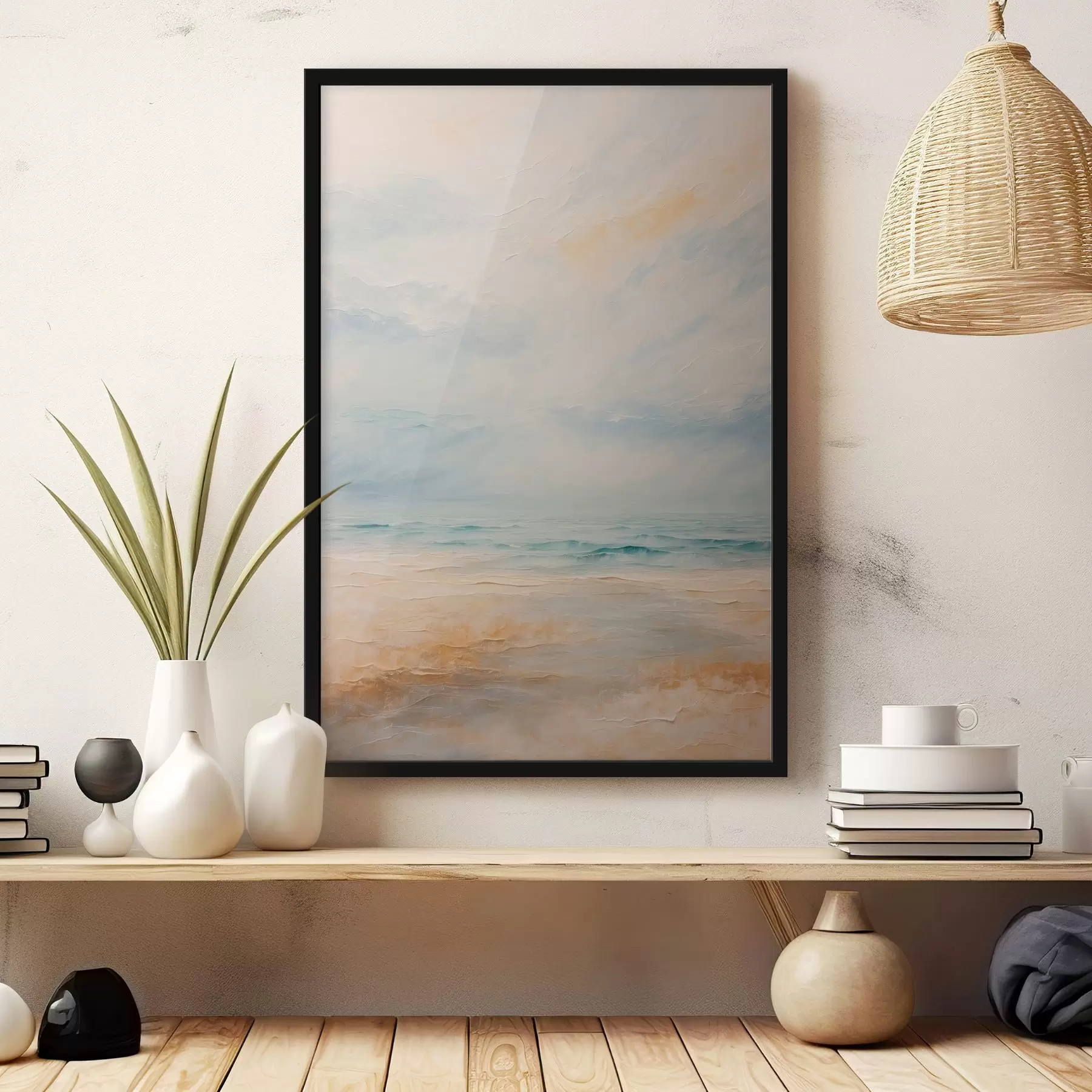 Fototapete Meer Strand in Acrylmalerei Stil f42759
