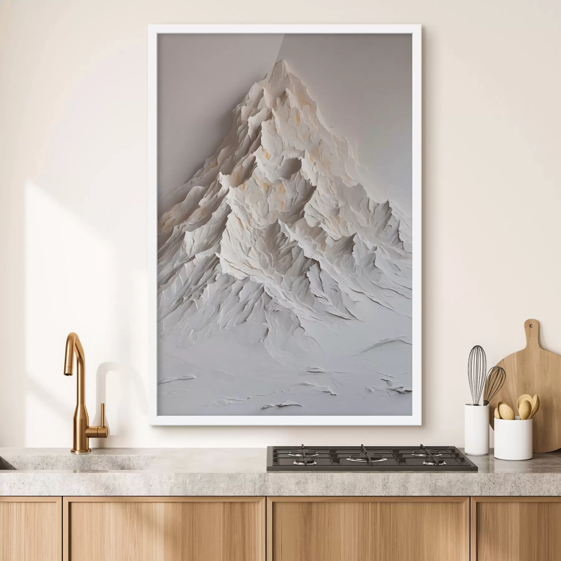 Fototapete Schneeberg im Stil eines Ölgemäldes f42760
