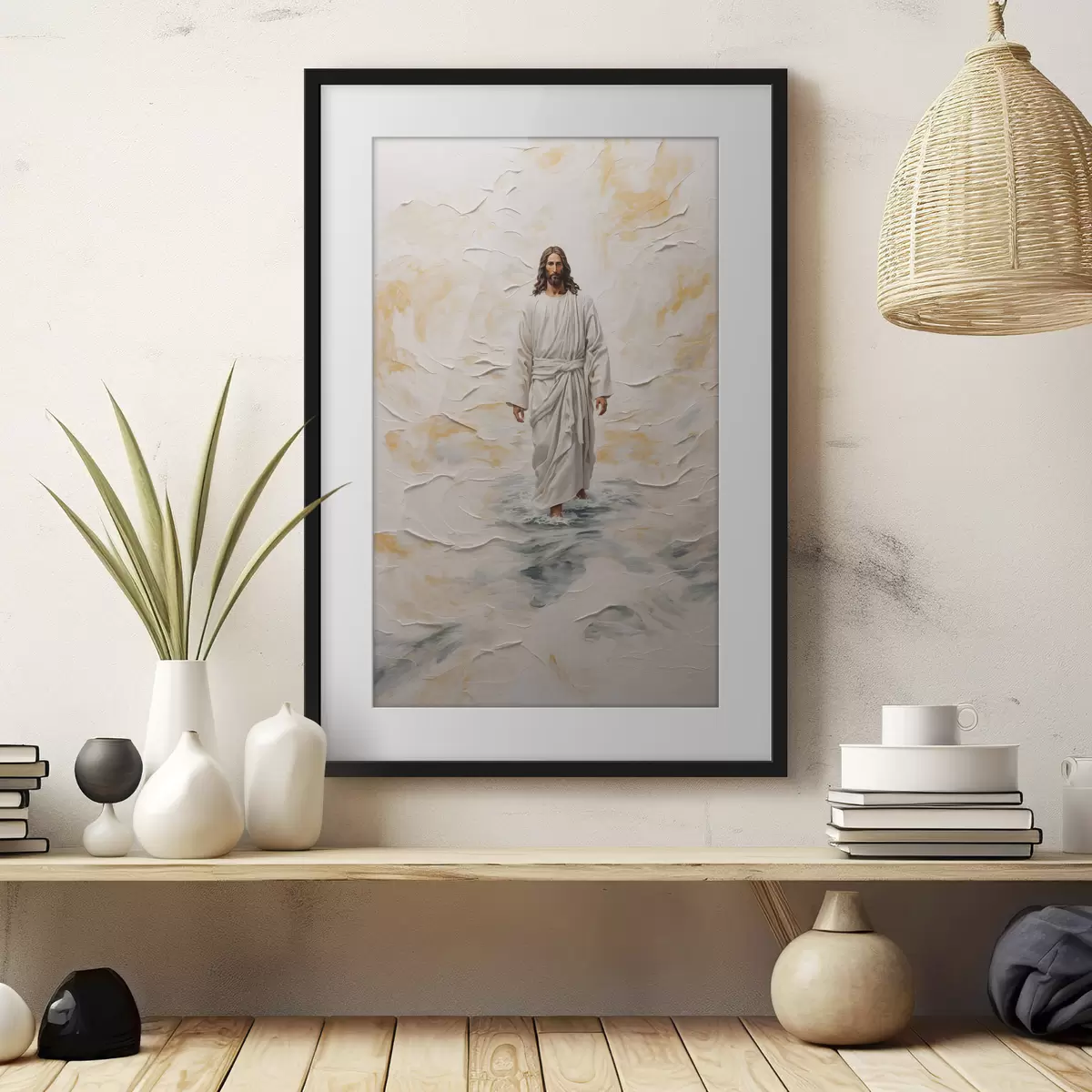 Poster Christus auf dem Wasser f42769