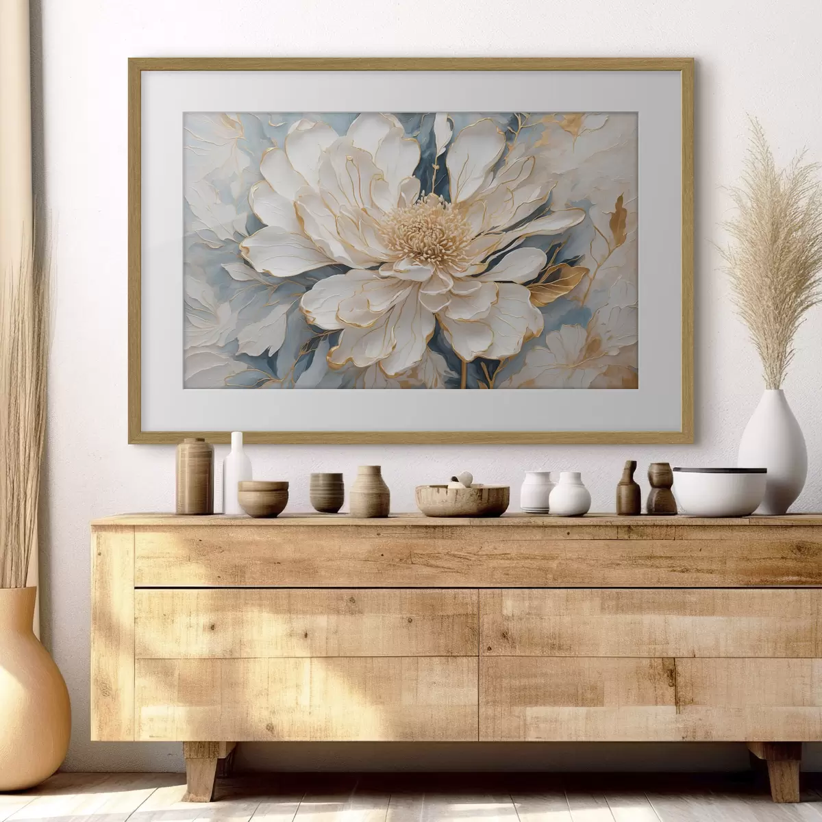 Poster Blüte auf Blau f42923