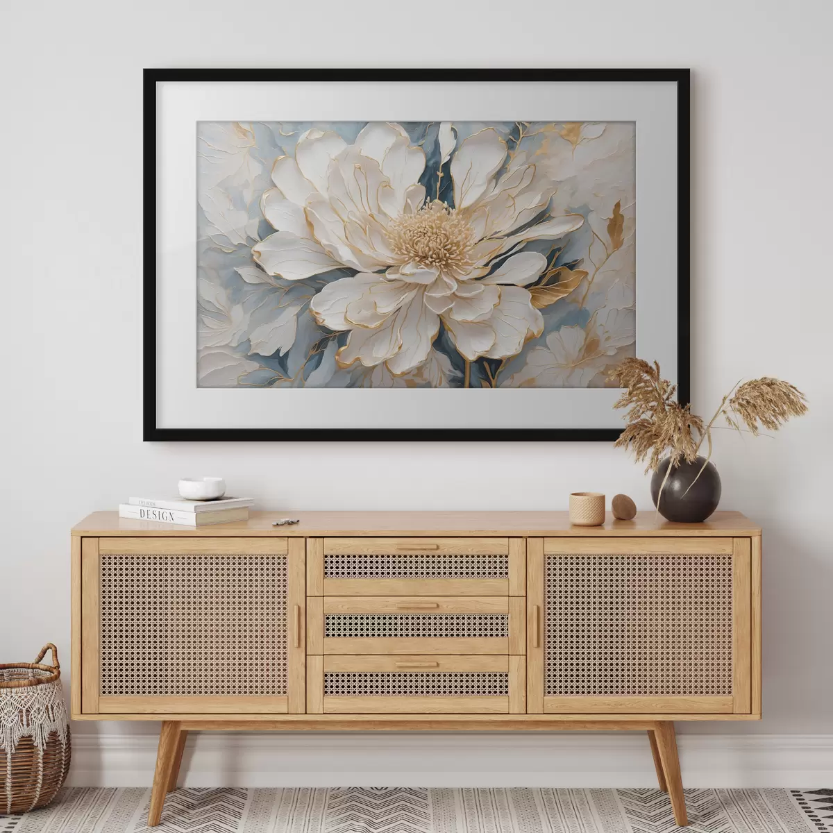 Poster Blüte auf Blau f42923