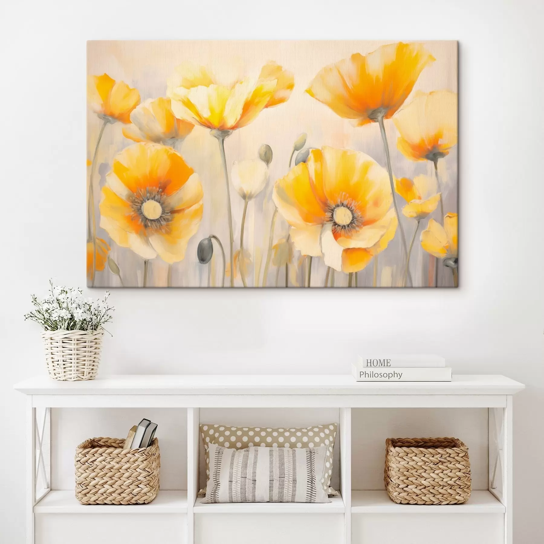 Fototapete Gelbe Mohnblumen s43024