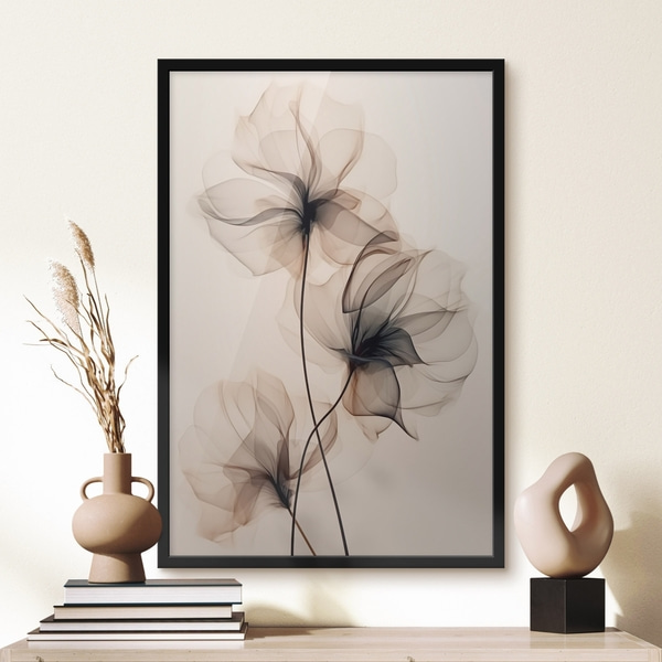 Poster Transparente abstrakte Blumen, Posters Blumen und Pflanzen, f43015 : Uwalls
