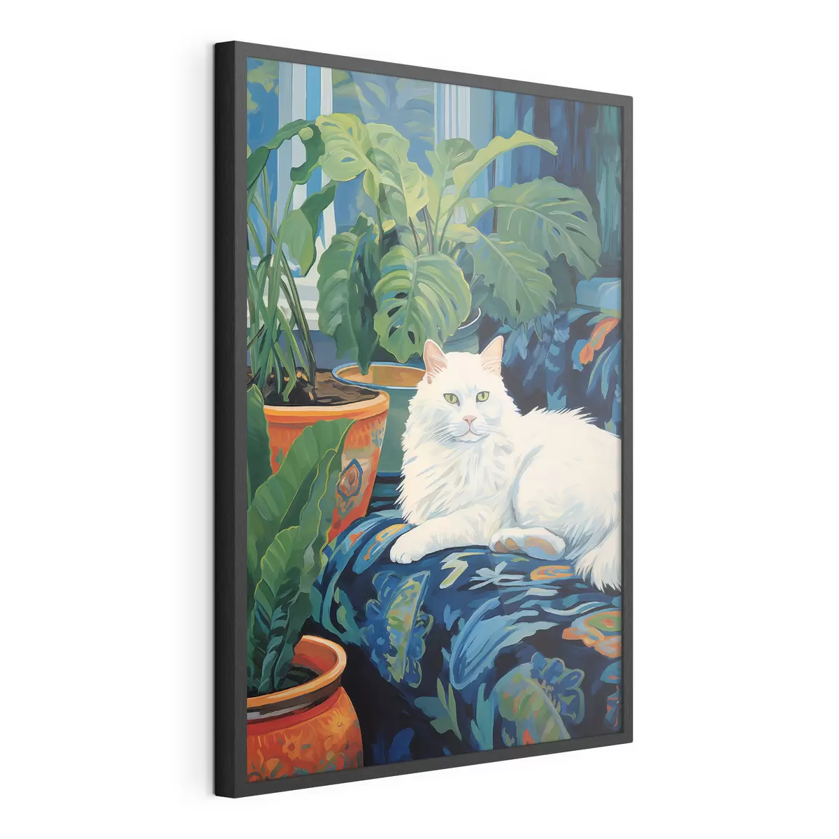 Poster Katze im grünen Reich f43131
