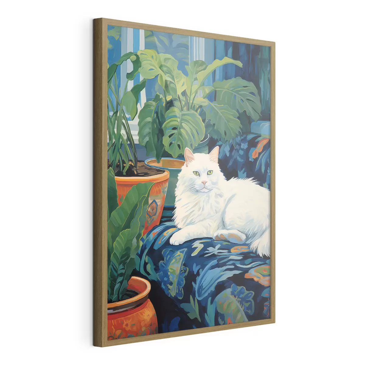 Poster Katze im grünen Reich f43131
