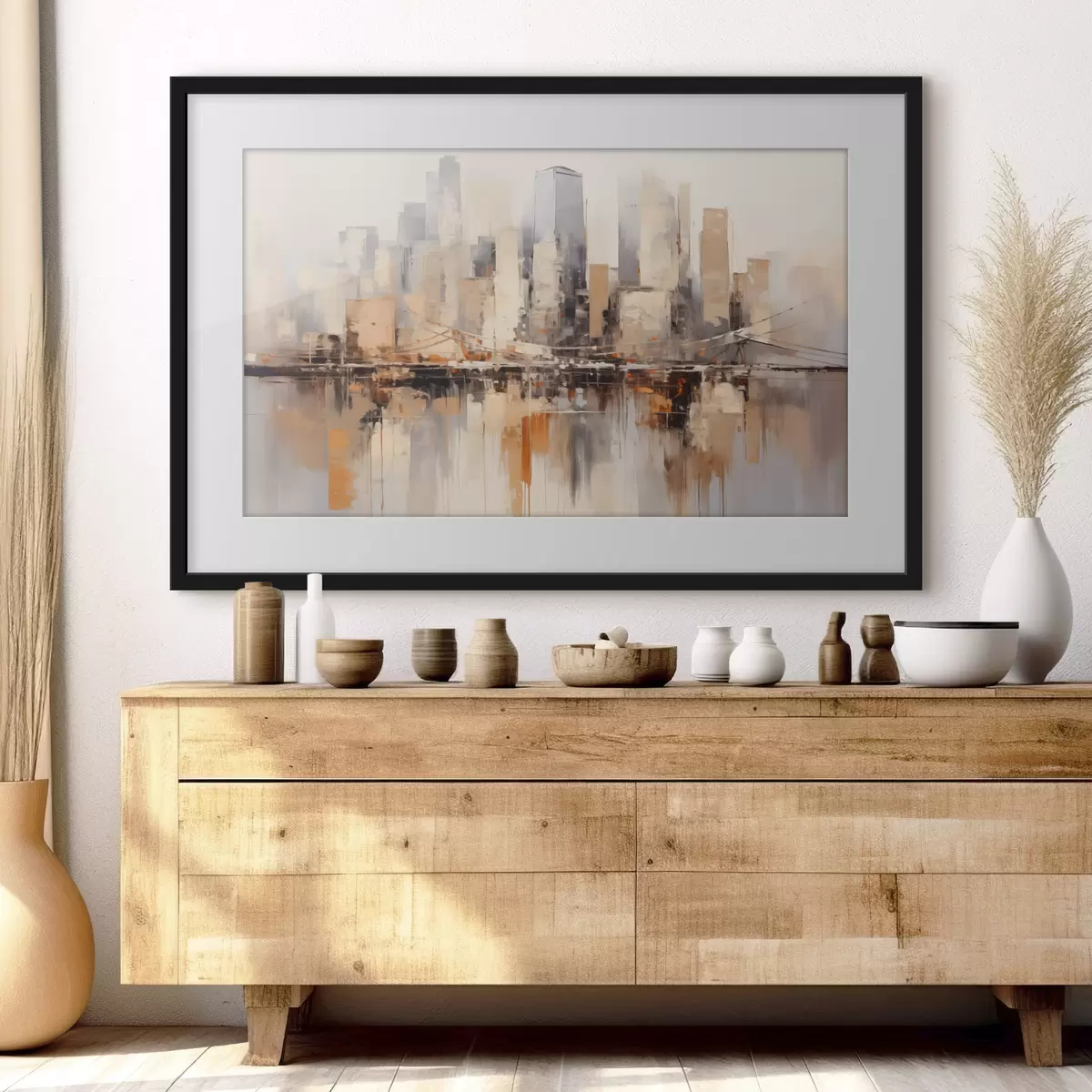 Poster Stadt jenseits des Wassers f43168