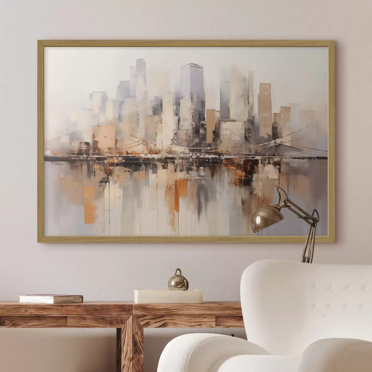Poster Stadt jenseits des Wassers f43168