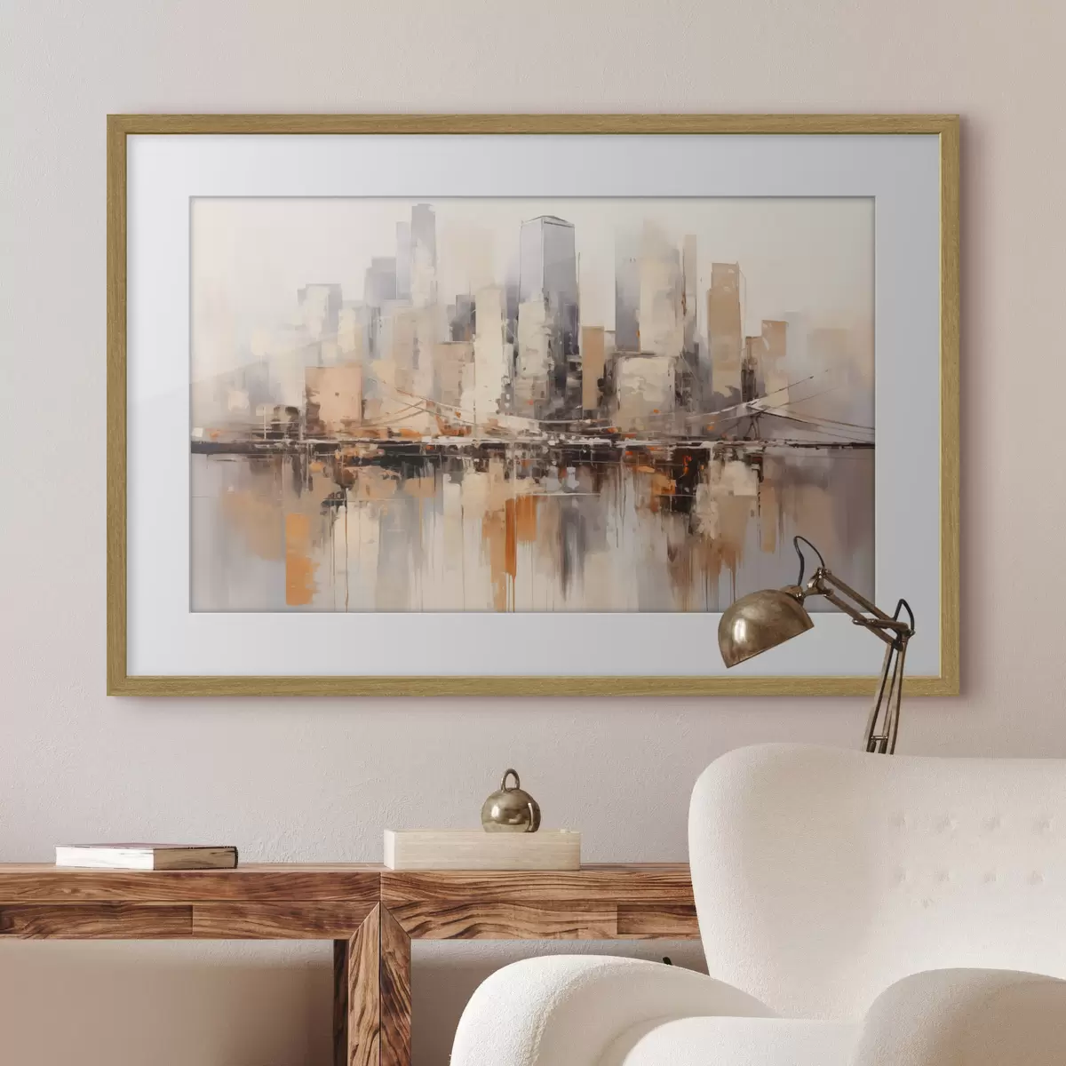 Poster Stadt jenseits des Wassers f43168
