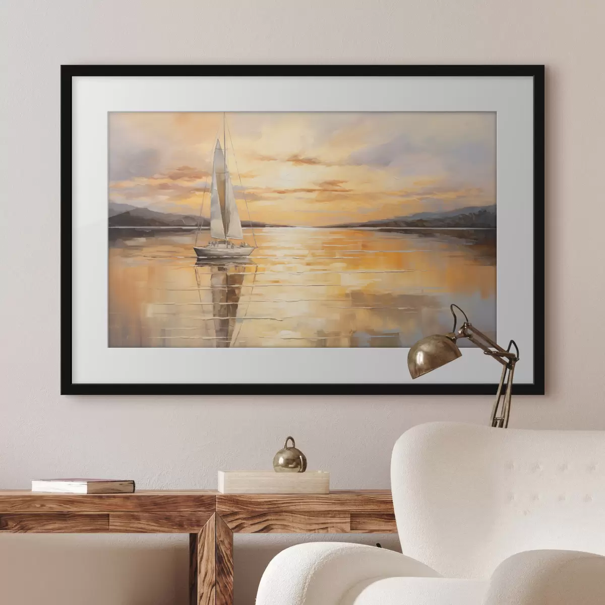 Poster Dem Abend entgegensegeln f43169