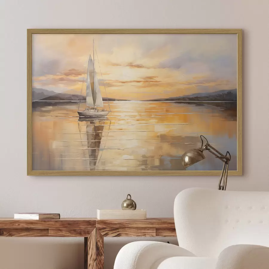 Fototapete Dem Abend entgegensegeln f43169