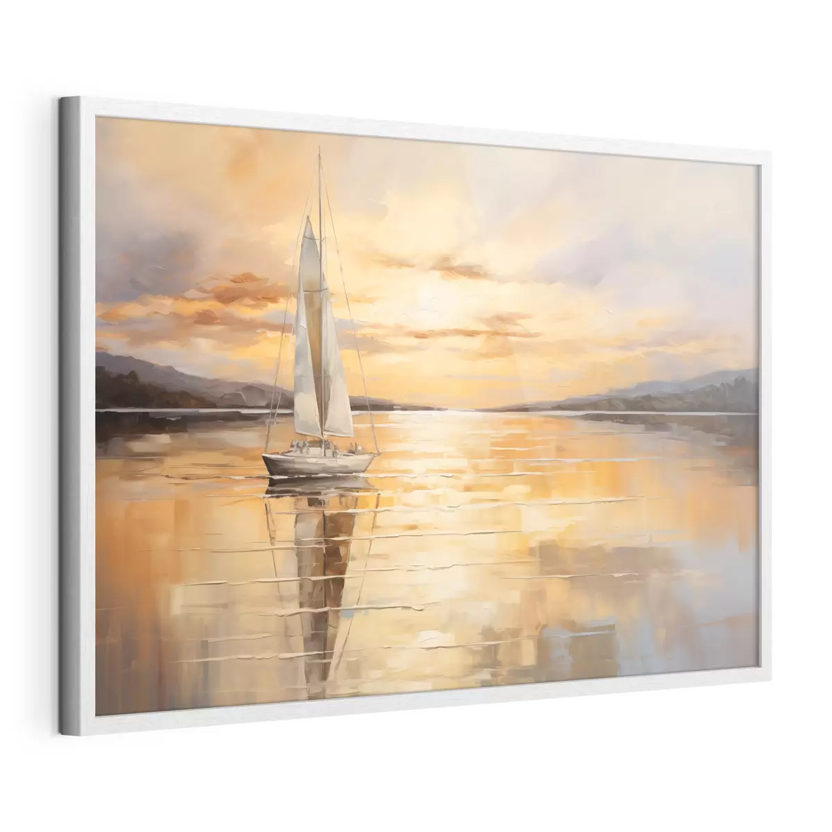 Poster Dem Abend entgegensegeln f43169
