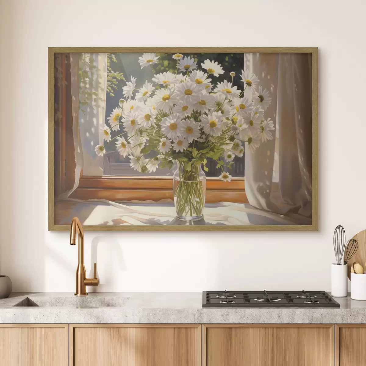 Poster Margeriten am Fenster f43171