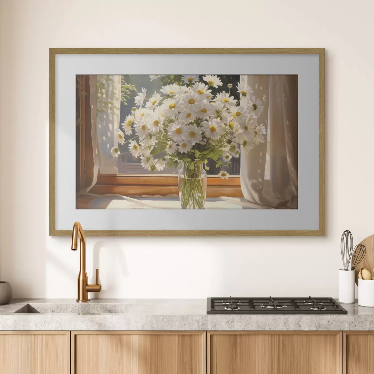 Poster Margeriten am Fenster f43171