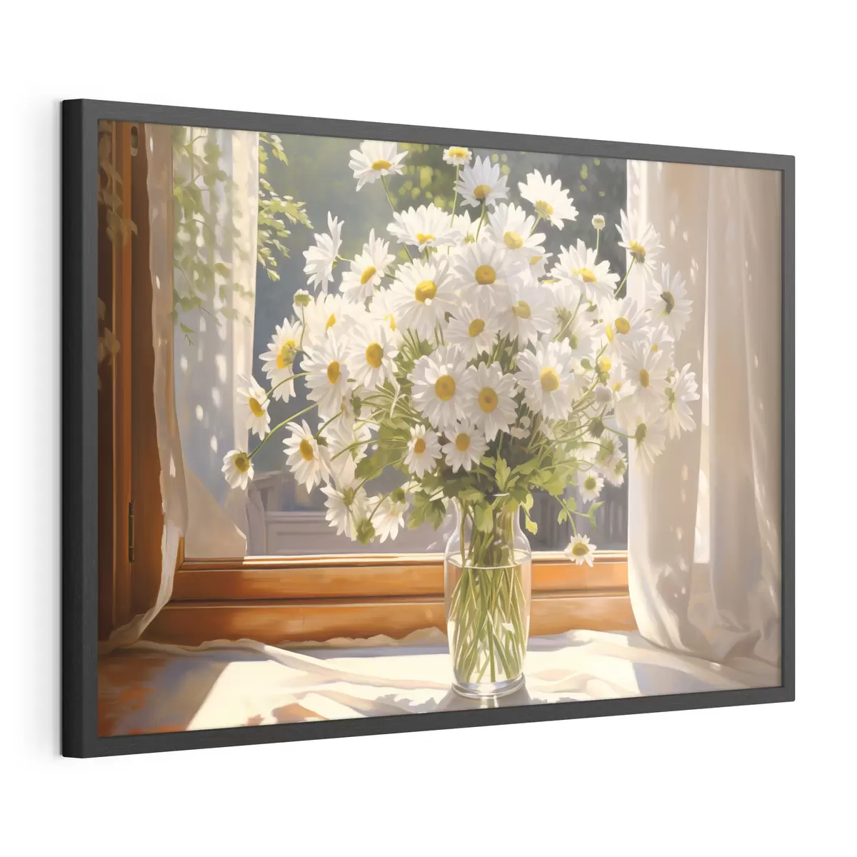 Poster Margeriten am Fenster f43171