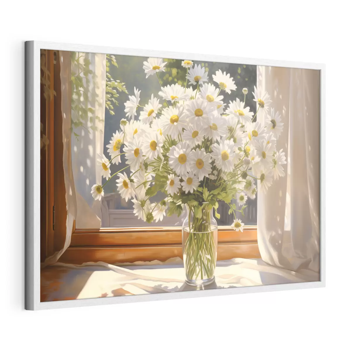 Poster Margeriten am Fenster f43171