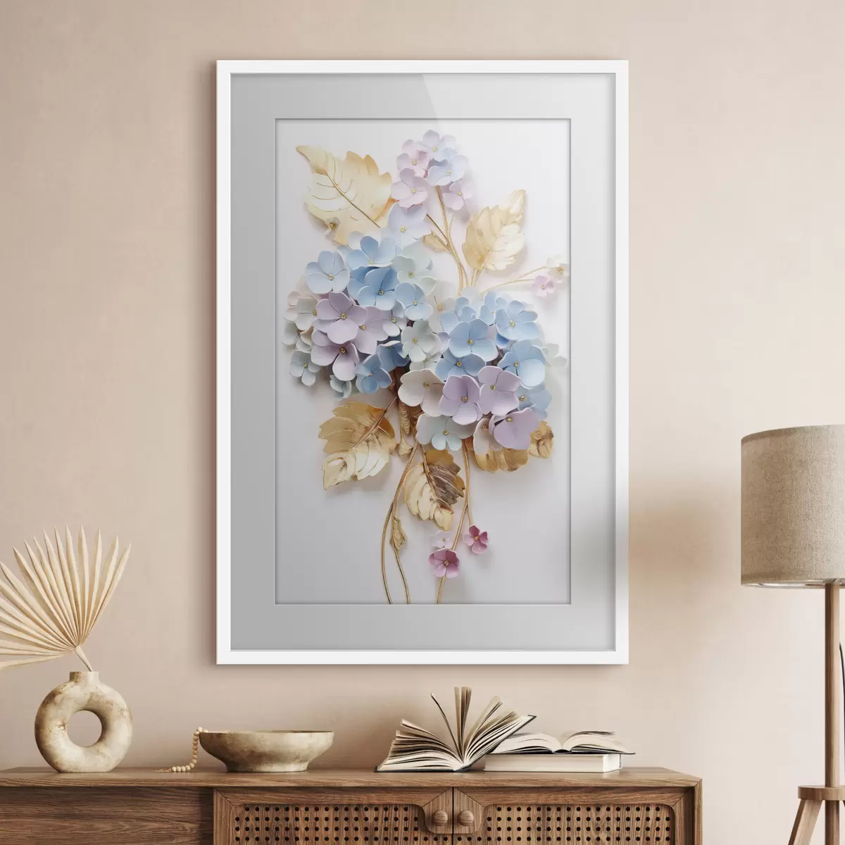 Poster Zarte Zweige der Hortensie f43122