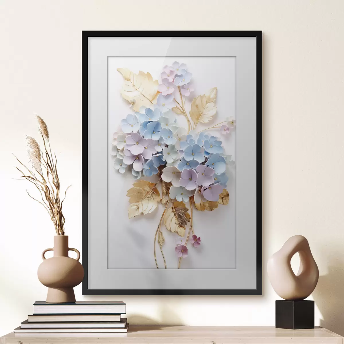 Poster Zarte Zweige der Hortensie f43122