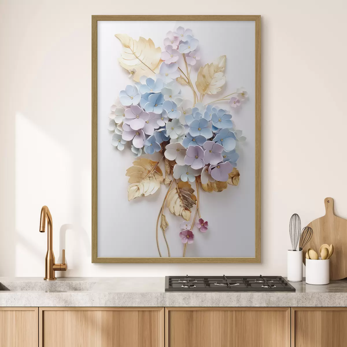 Poster Zarte Zweige der Hortensie f43122