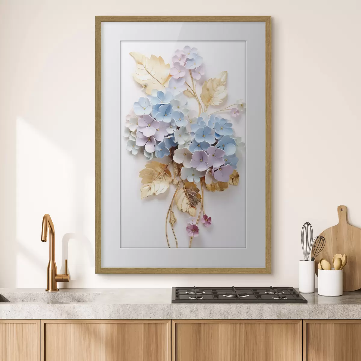 Poster Zarte Zweige der Hortensie f43122