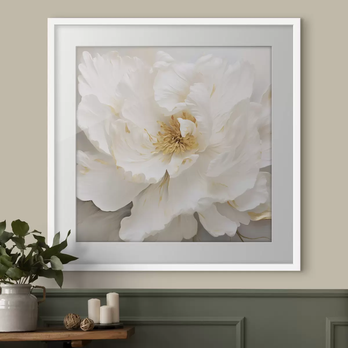Poster Große weiße Blume f43126