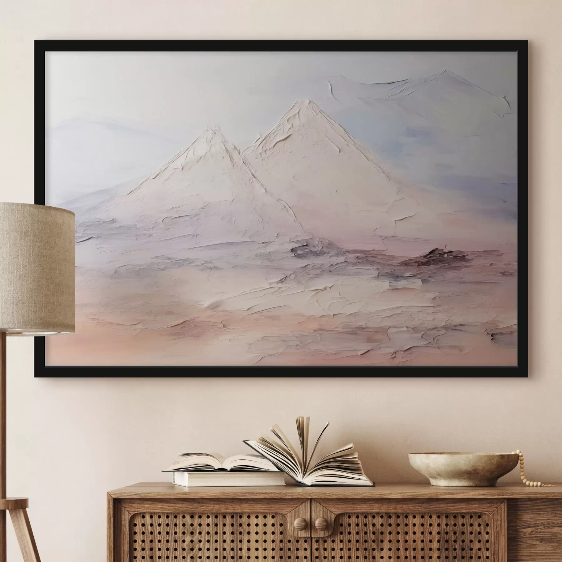 Fototapete Minimalistische Gebirgsnachahmung Malerei f43200