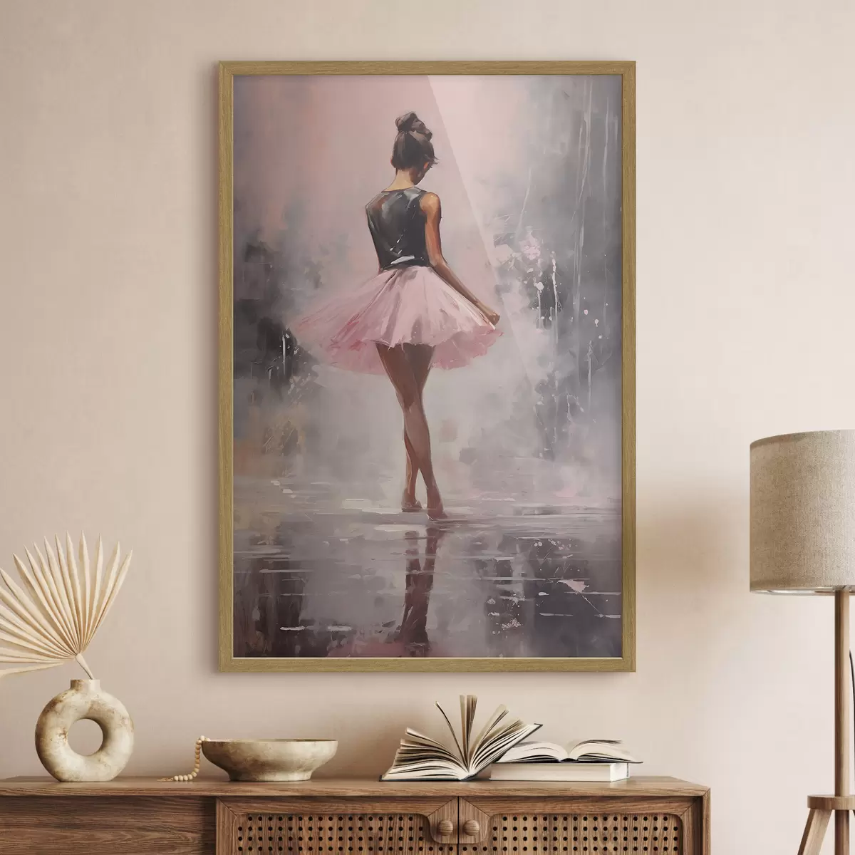 Poster Ein Mädchen in einem rosa Rock f43204