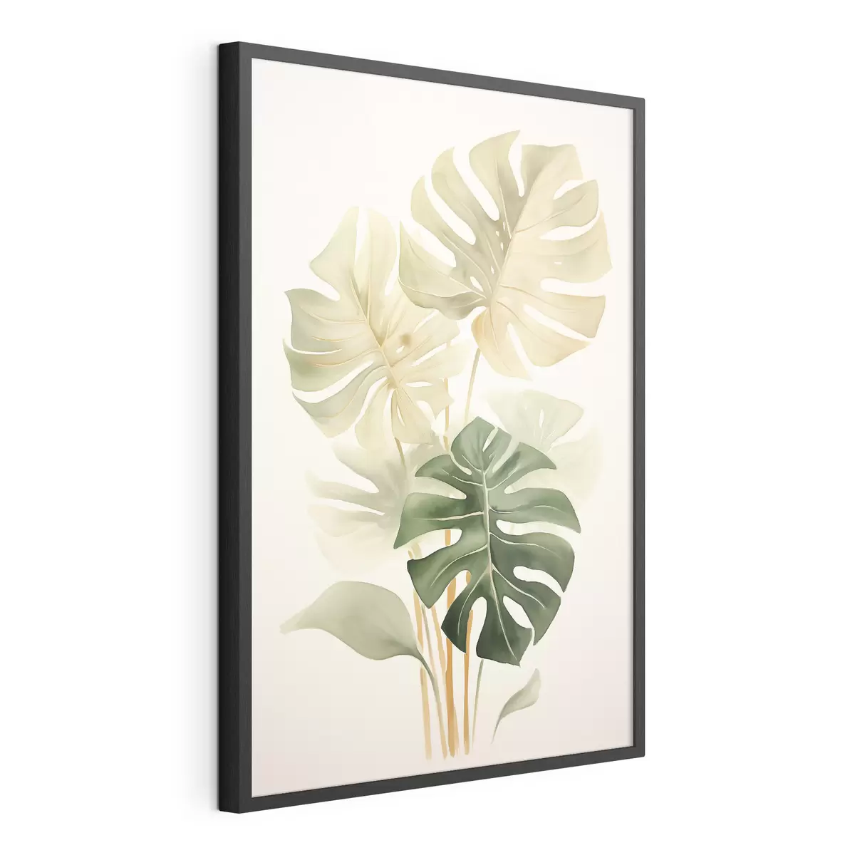Poster Monstera-Blätter, Imitation eines Aquarells f43209