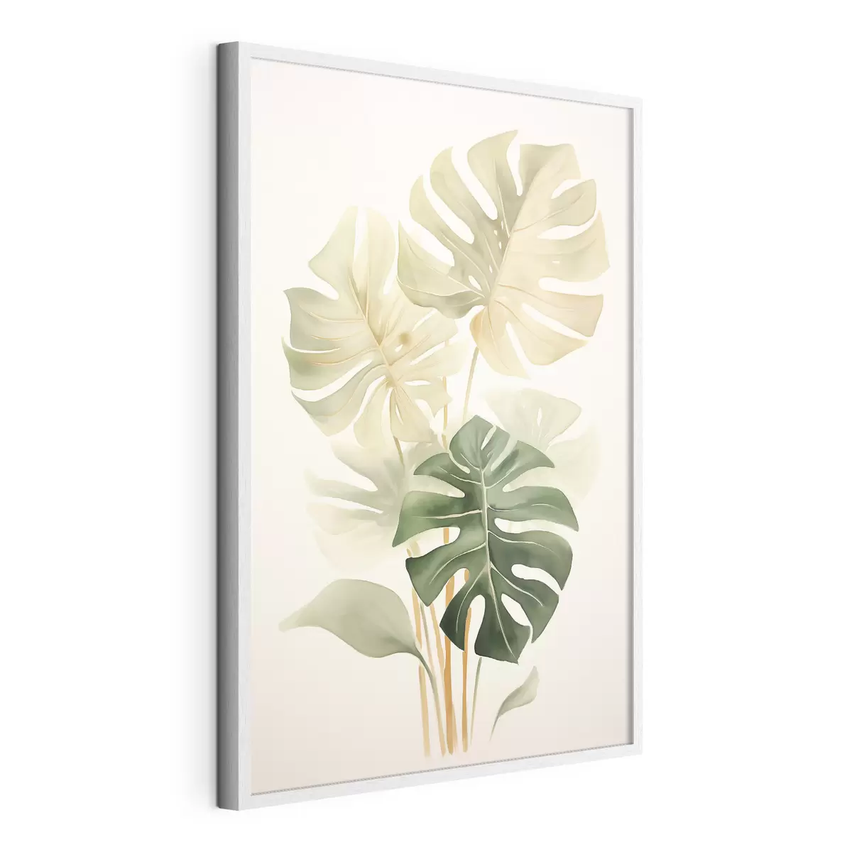 Poster Monstera-Blätter, Imitation eines Aquarells f43209